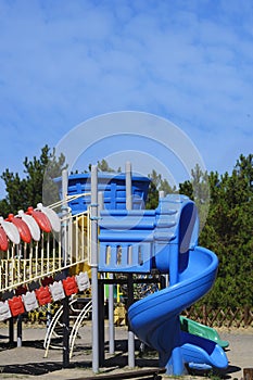 Children`s play area in the park area