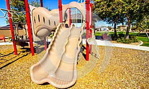 Children's Playground Equipment With Double Slide