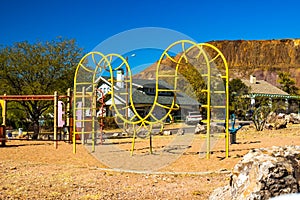 Children`s Playground Equipment With Unique Climbing Bars