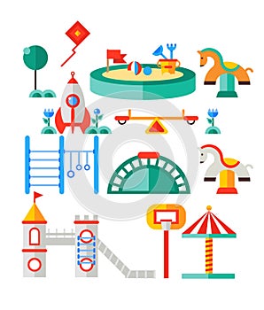 Children s playground illustration