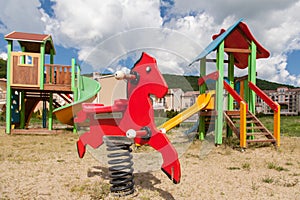 Children`s playground in the park