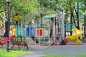 Children\'s playground in a residential area