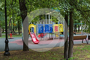 Children\'s playground in a residential area