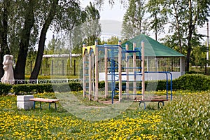 Children`s Playground simulator in the Park