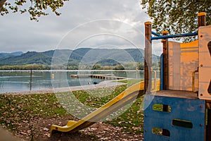 Playground for children with a slide