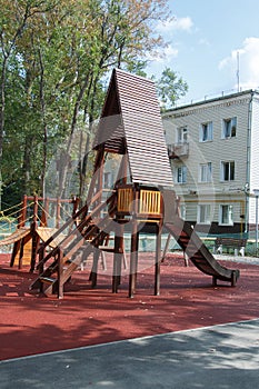 Children`s Playground town in the Park