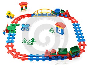 Children's railway, trains and other toys