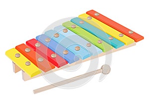 Children`s rainbow xylophone
