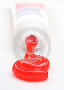 Children's red toothpaste