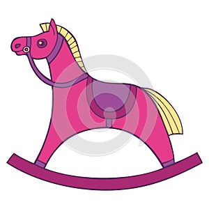 Children s rocking chair. Horse for small children. rocking horse. Vector image