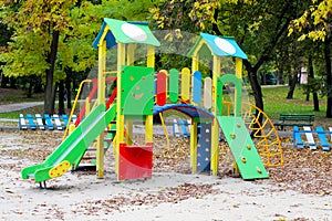 Children's slide at the park