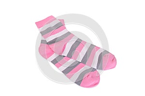 Children's socks isolated on white background