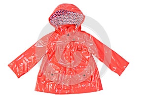 Children's stylish fashionable lacquered orange jacket photo