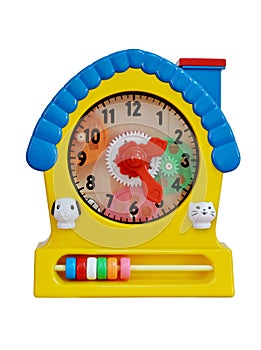 Children`s toy clock
