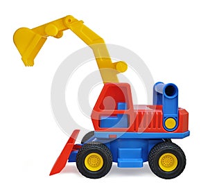 Children`s toy excavator