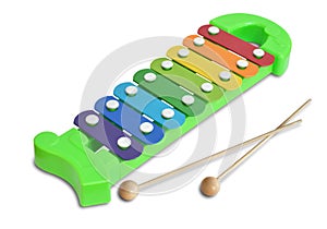 Children`s toy xylophone