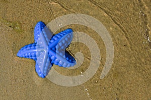 children\'s toys, molds for playing in the sand on the beach, by the sea. background for the design. summer holidays