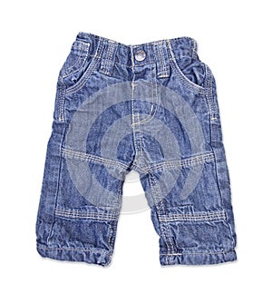 Children's wear - jeans isolated over white