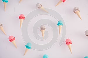 Children`s zone with ice cream pattern