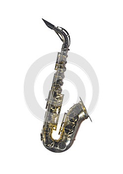 children saxophone isolated on white