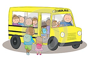 Children on School Bus