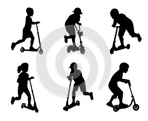 Children scooting