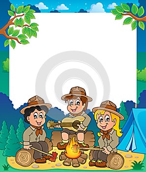 Children scouts thematic frame 1