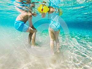 Children in sea water