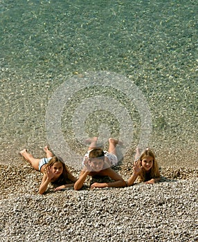 Children sent greetings from sea