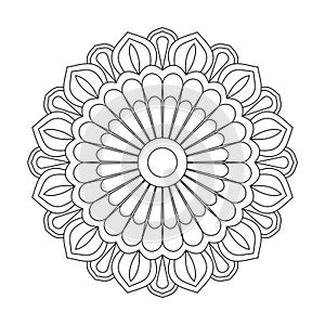 Children Serene Symmetry mandala coloring book page for kdp book interior