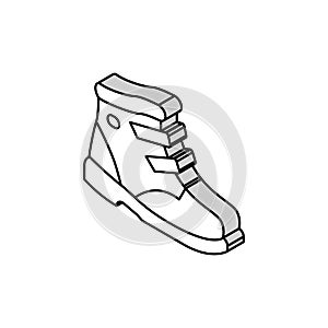 children shoe care isometric icon vector illustration