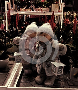 Children in the shop window