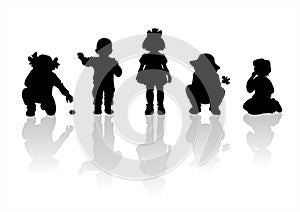 Children silhouettes - 4
