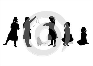 Children silhouettes 5