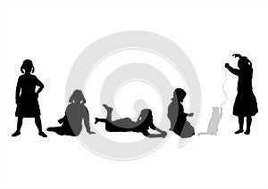 Children silhouettes 6