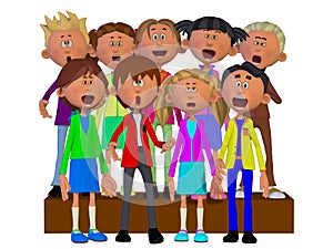 Children singing, Children chorus