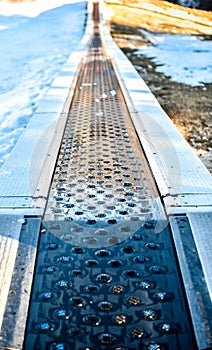 Children ski Conveyor in ski resort