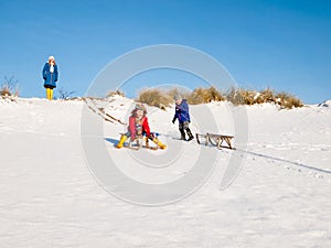 Children sledging