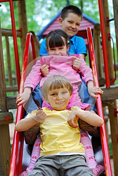 Children on Slide