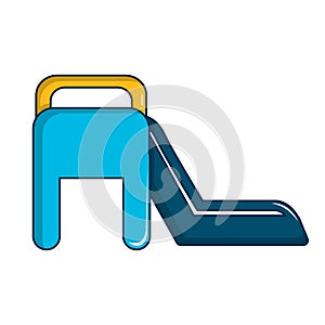 Children slide icon, cartoon style