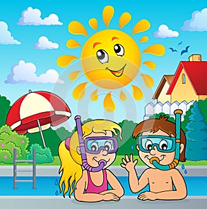 Children snorkel divers theme 3