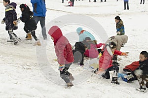 Children on snow