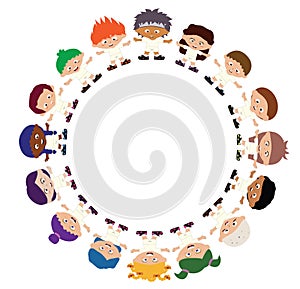 Children standing in circle