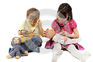 Children With Stethoscopes photo