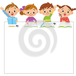 Children and study photo