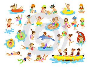 Children summer holidays fun activities on the beach