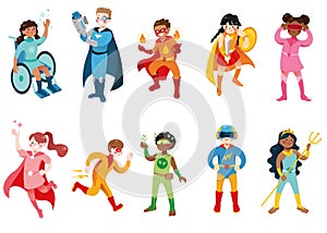 Children in superhero costume