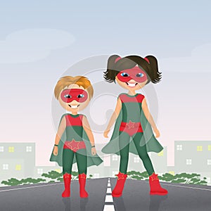 Children superheroes