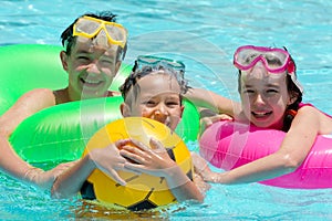 Children in swimming pool