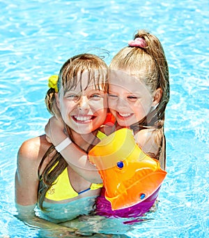 En nadar piscina 